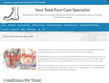 Tablet Screenshot of katyfootcare.com